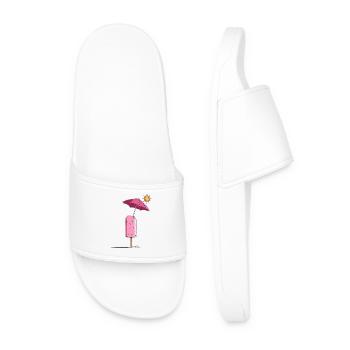 Eis-Sommertraum mit Sonnenschirm - Men’s Pool Sliders - white - Front