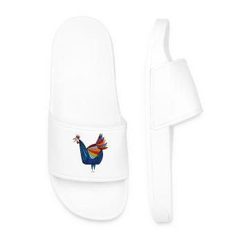 Huhn  - Männer Badelatschen - Weiß - Vorne
