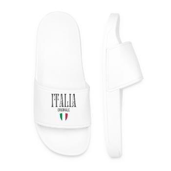 Original from Italy, I love Italy - Men’s Pool Sliders - white - Front
