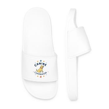 Rainbow Companion Dog - Men’s Pool Sliders - white - Front