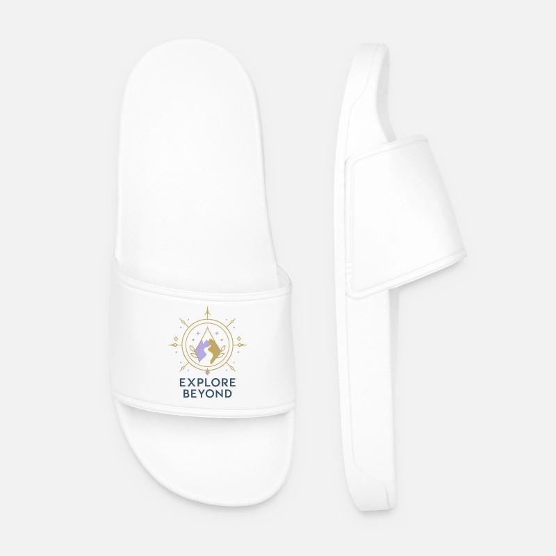 Explore Beyond Compass - Men’s Pool Sliders - white