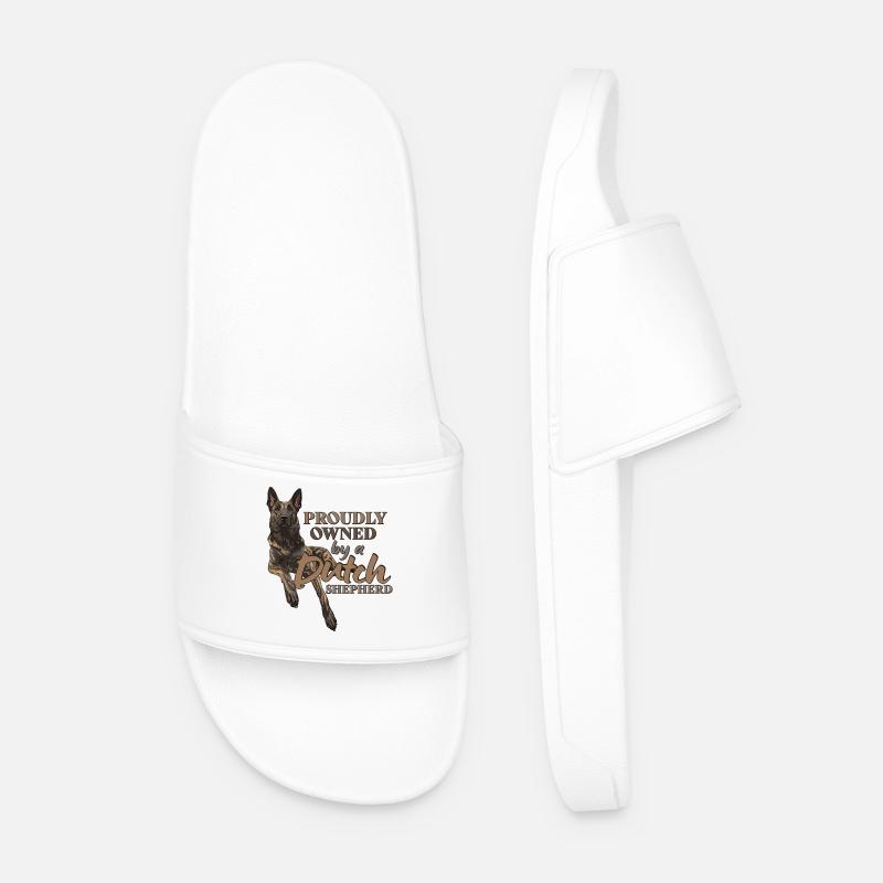 Dutch Shepherd – Dutchie - Männer Badelatschen - Weiß