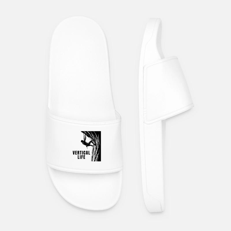 Vertical Life Kletterer Steilwand Design - Männer Badelatschen - Weiß