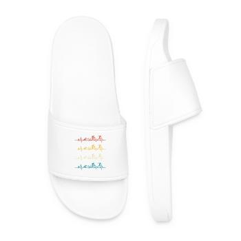 Triathlon heartbeat triathlete - Claquettes Homme - blanc - Devant