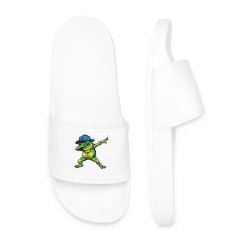 Dabbing Frog Street Art Style - Männer Badelatschen - Weiß - Vorne