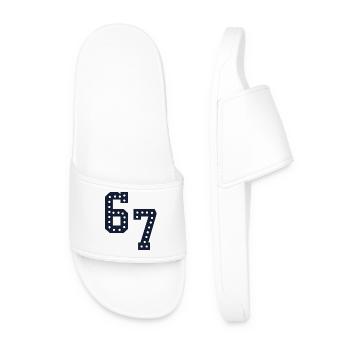 Number Lights 67 - Männer Badelatschen - Weiß - Vorne