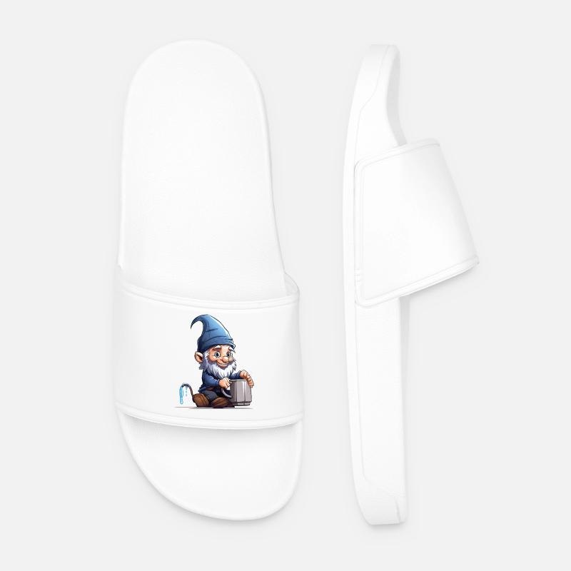 GnomTöpferBlau - Männer Badelatschen - Weiß