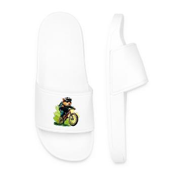 Hamster VTT / Hamster cycliste - Claquettes Homme - blanc - Devant