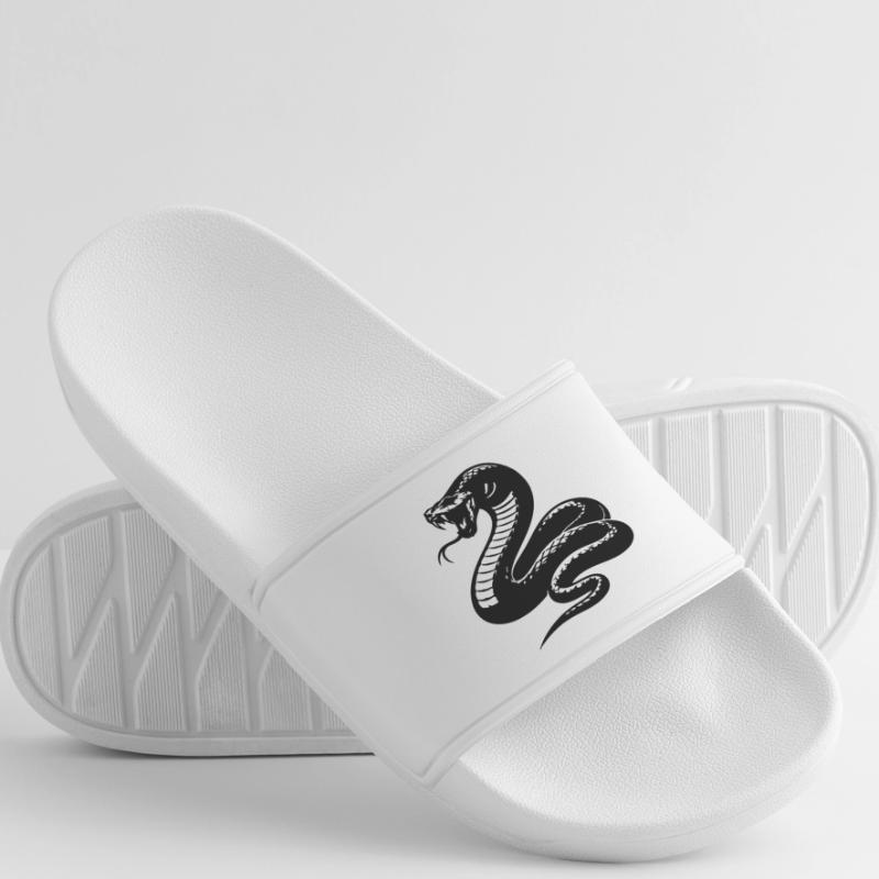Snake Python Silhouette Men’s Pool Sliders