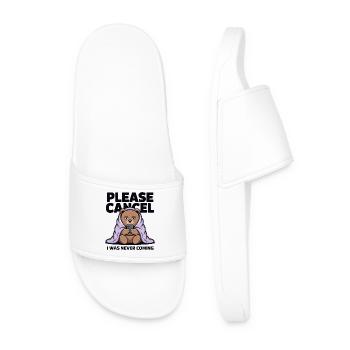 Mème de l’ours dans la couverture : je ne viendrais jamais - Claquettes Homme - blanc - Devant