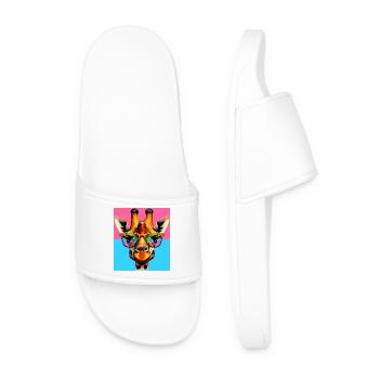 giraffe - Men’s Pool Sliders - white - Front