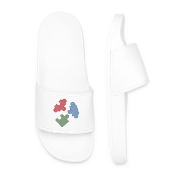 Puzzle Colors Puzzle Group of Three - Men’s Pool Sliders - white - Front