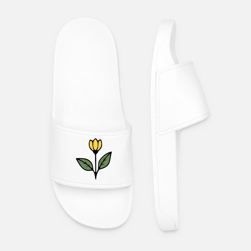  Blume Tulpe Blumen Blüte Geschenkidee Mutter  - Männer Badelatschen - Weiß