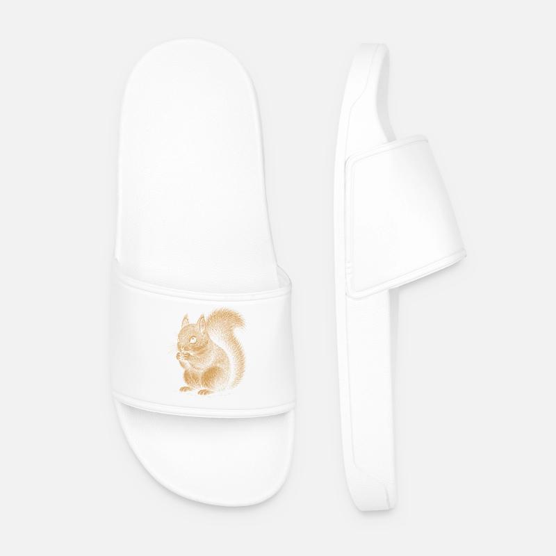 Squirrel - Men’s Pool Sliders - white