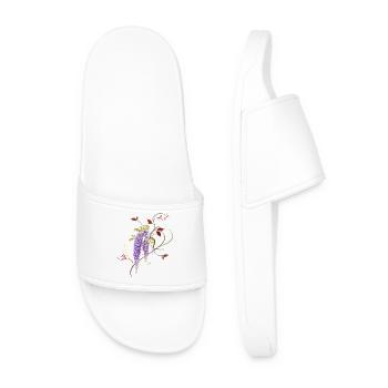 Wisteria blossoms full of lightness, tranquility and zen - Men’s Pool Sliders - white - Front