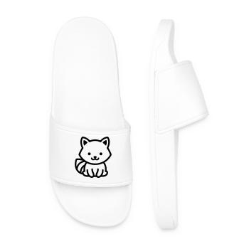 raccoon - Men’s Pool Sliders - white - Front