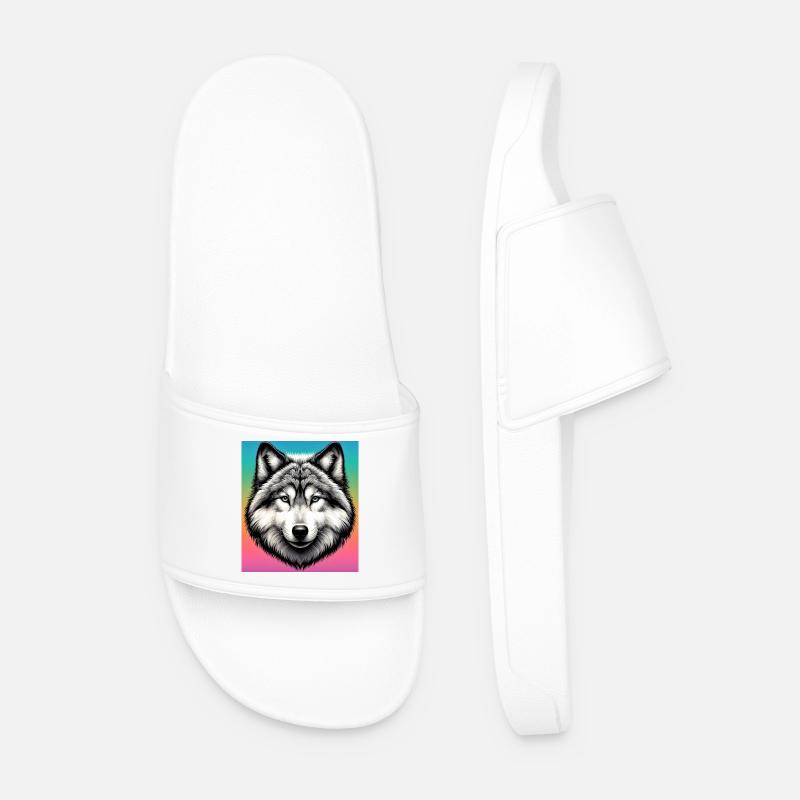 Wolf - Men’s Pool Sliders - white