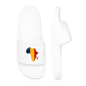 Tschad_Flagge_Afrika_used - Claquettes Homme - blanc - Devant