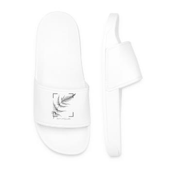 Fern leaf (Pteris semipinnata) - Men’s Pool Sliders - white - Front