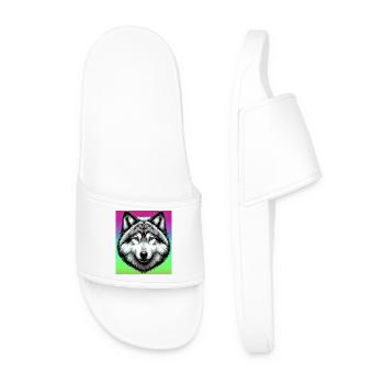 Wolf - Men’s Pool Sliders - white - Front