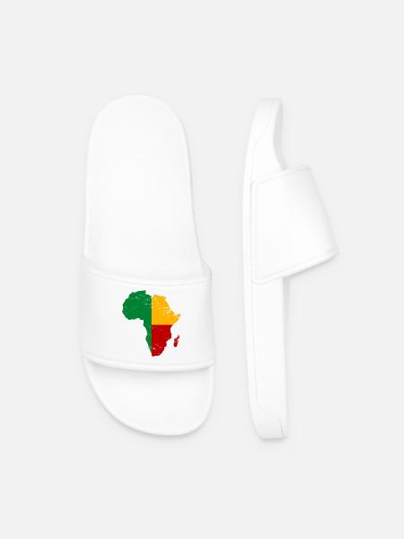Drapeau du Bénin Afrique utilisé - Claquettes Homme - blanc
