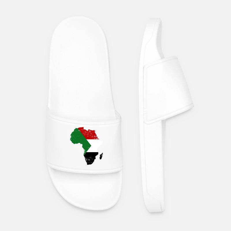 Sudan_Flagge_Afrika_used - Männer Badelatschen - Weiß