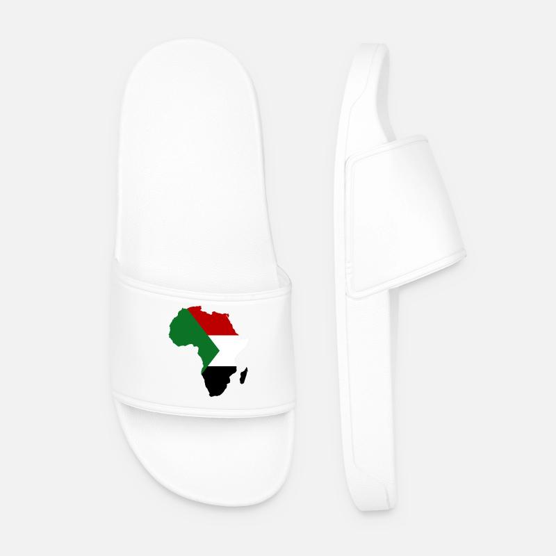 Sudan_Flagge_Afrika - Männer Badelatschen - Weiß