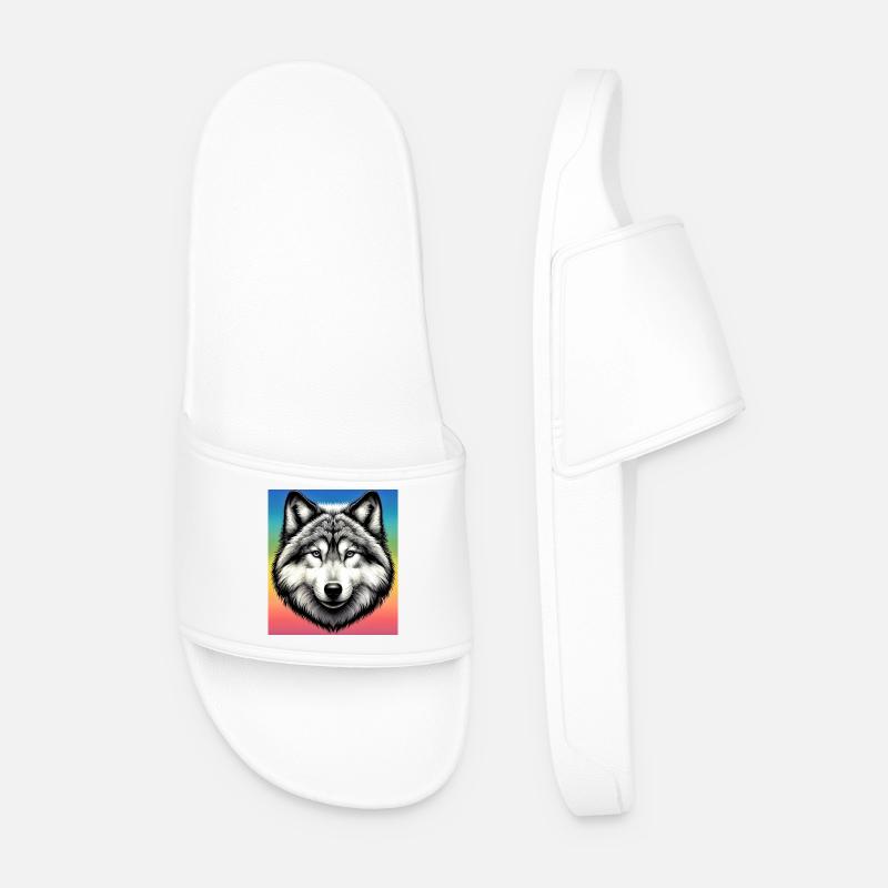 Wolf - Men’s Pool Sliders - white