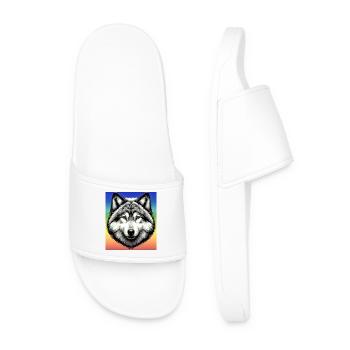 Wolf - Men’s Pool Sliders - white - Front