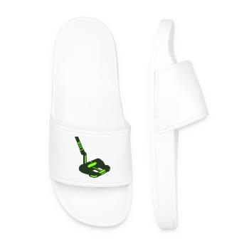 Golf Putter Schlaeger Icon - Männer Badelatschen - Weiß - Vorne
