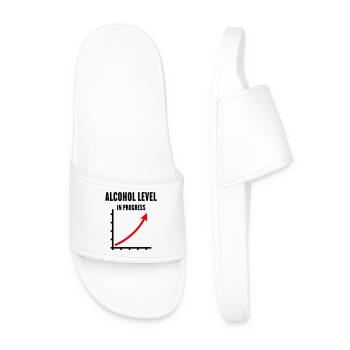Alcohol Level In Progress (Drinking Team POSRed2C) - Männer Badelatschen - Weiß - Vorne