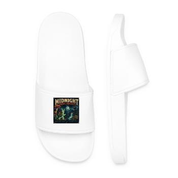 Bigfoot Spruch Geschenk für Outdoor-Fans Halloween - Männer Badelatschen - Weiß - Vorne