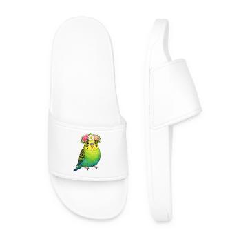 Budgerigar - Men’s Pool Sliders - white - Front