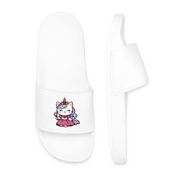 Cat Unicorn Princess - Men’s Pool Sliders - white - Front