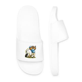 Un capybara doux au golf - Claquettes Homme - blanc - Devant
