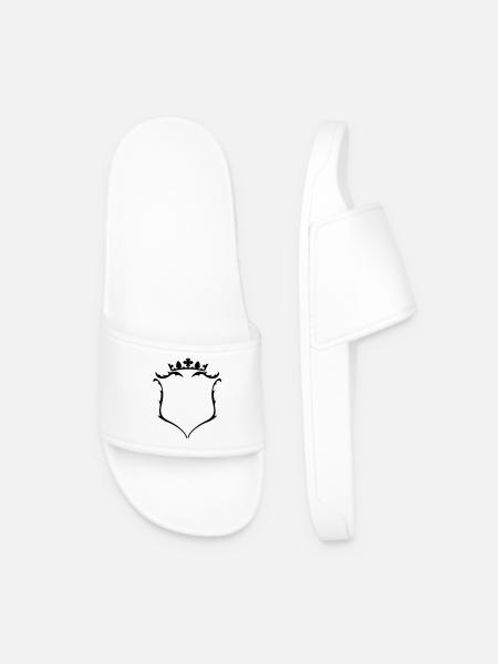A crest with crown - Men’s Pool Sliders - white
