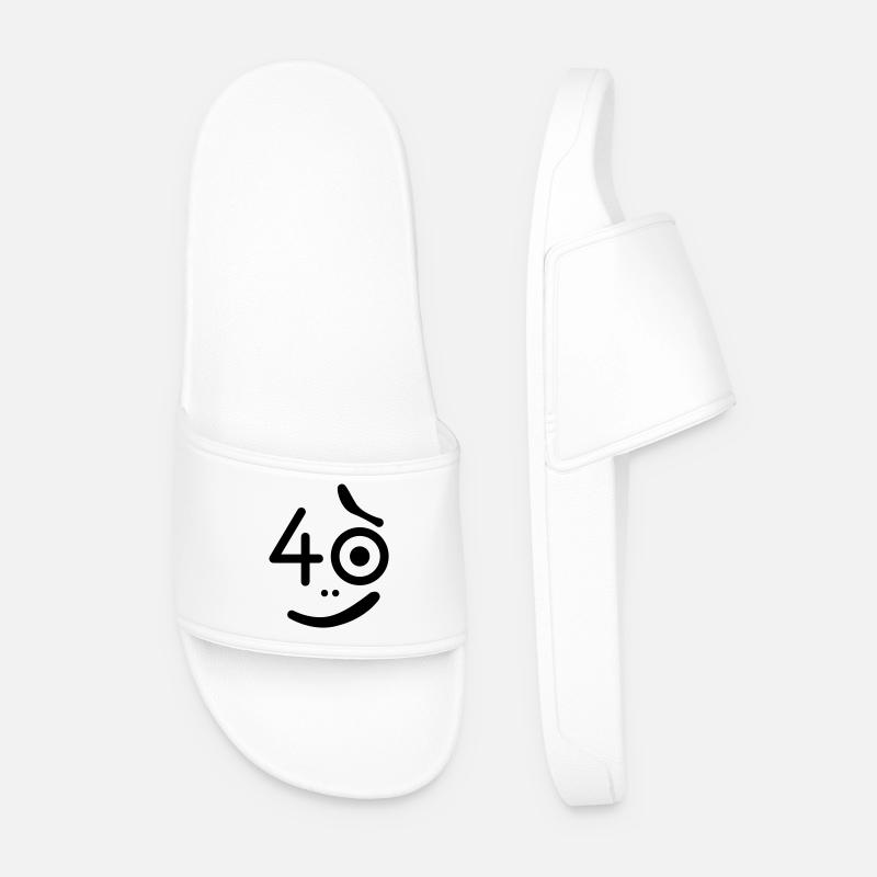 40 years - so what? - Men’s Pool Sliders - white