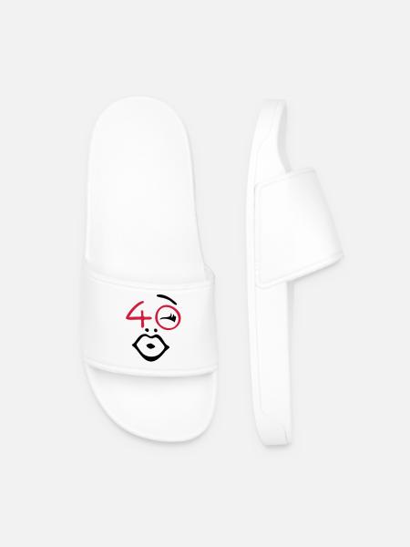 Wow, finally 40! - Men’s Pool Sliders - white