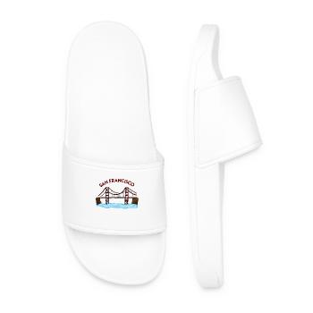 Sight City Shirt Landmark Gift - Men’s Pool Sliders - white - Front