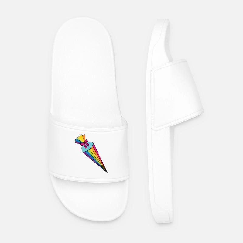 School Cone Sugar Cone - Men’s Pool Sliders - white