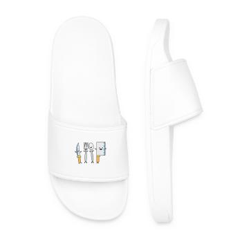 Enfant motif danse coutellerie couverts de la chemise des enfants - Claquettes Homme - blanc - Devant
