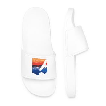 Isaiah 40:31 / Bible verse - Men’s Pool Sliders - white - Front