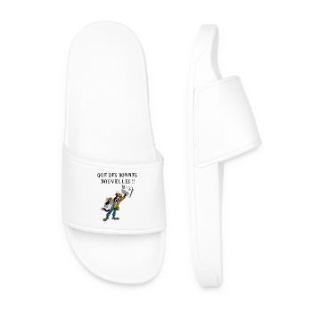 Chat livreur de journaux - Claquettes Homme - blanc - Devant