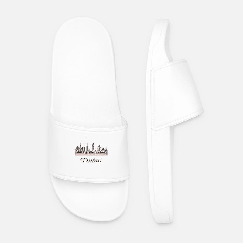 Dubai - Men’s Pool Sliders - white