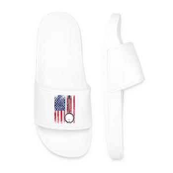 Banjo USA Flag - Men’s Pool Sliders - white - Front