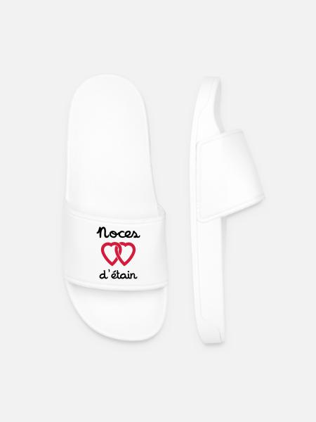 Noces d'étain - Claquettes Homme - blanc