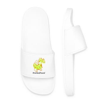 Dragon Friend Dragon Fingerprint Fairytale Figure - Men’s Pool Sliders - white - Front