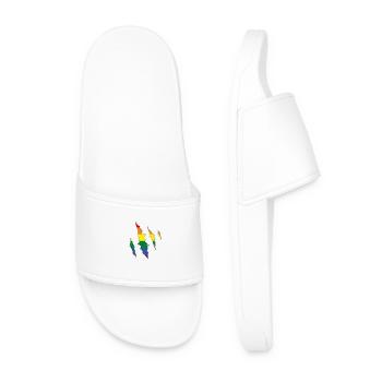 Rainbow Claw Scratch Trace - Men’s Pool Sliders - white - Front