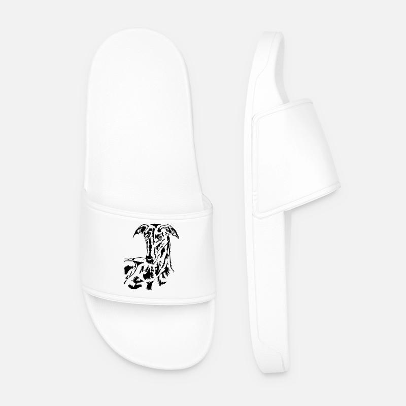 Galgo head - Men’s Pool Sliders - white