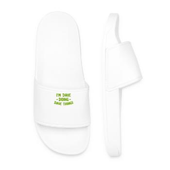 Je suis Dave faisant des choses Dave - Claquettes Homme - blanc - Devant